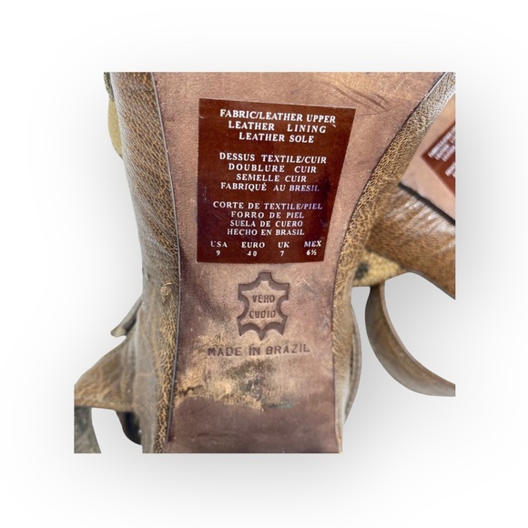 Kenneth Cole ❁ Afterflower Ankle Strap Embroidered Leather Heels ❁ Brown ❁ 9M ❁ - Picture 12 of 16